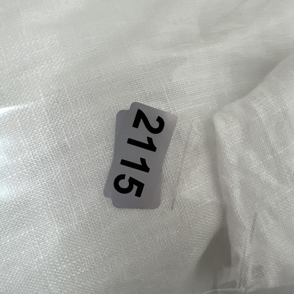 J Jill Shirt Top Womens Medium White Love Linen Boxy Breathable beach Minimalist - Picture 11 of 11